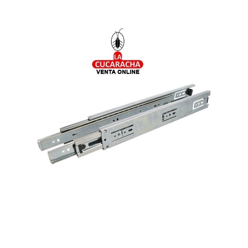 JUEGO GUIA METALICA CAJONES CORREDERA DE EXTRACCION TOTAL CON RODAMIENTOS MODELO 35.