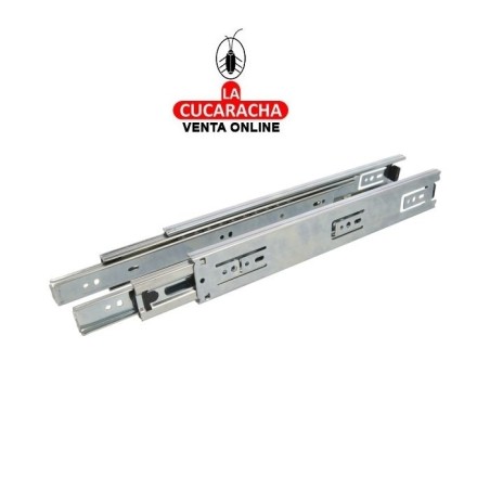 JUEGO GUIA METALICA CAJONES CORREDERA DE EXTRACCION TOTAL CON RODAMIENTOS MODELO 35.
