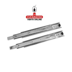 JUEGO GUIA METALICA CAJONES CORREDERA DE EXTRACCION TOTAL CON RODAMIENTOS MODELO 35.