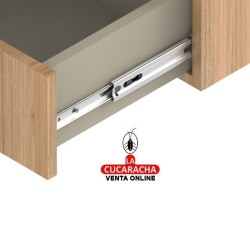 JUEGO GUIA METALICA CAJONES CORREDERA DE EXTRACCION TOTAL CON RODAMIENTOS MODELO 35.