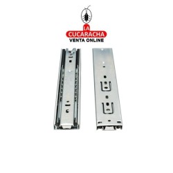 JUEGO GUIA METALICA CAJONES CORREDERA DE EXTRACCION TOTAL Y AUTOCIERRE MODELO 36.