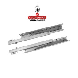 JUEGO GUIA METALICA CAJONES EXTRACCION PARCIAL AUTOCIERRE SUAVE MODELO 40.