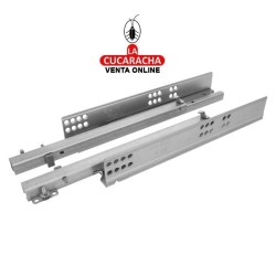 JUEGO GUIA METALICA CAJONES EXTRACCION PARCIAL AUTOCIERRE SUAVE MODELO 40.