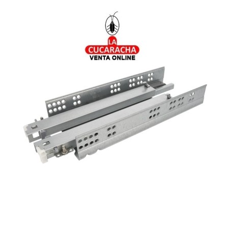 GUIA METALICA CAJONES EXTRACCION TOTAL AUTOCIERRE SUAVE MODELO 41.