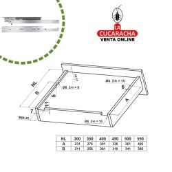 GUIA METALICA CAJONES EXTRACCION TOTAL AUTOCIERRE SUAVE MODELO 41.