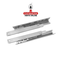 GUIA METALICA CAJONES EXTRACCION TOTAL AUTOCIERRE SUAVE MODELO 42.
