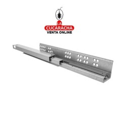 GUIA METALICA CAJONES EXTRACCION TOTAL AUTOCIERRE SUAVE MODELO 42.