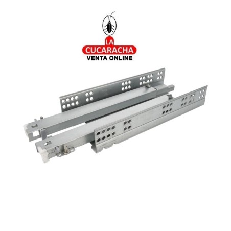 GUIA METALICA CAJONES EXTRACCION TOTAL APERTURA PRESION AUTOCIERRE SUAVE MODELO 45.