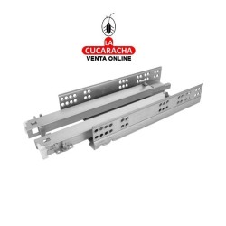GUIA METALICA CAJONES EXTRACCION TOTAL APERTURA PRESION AUTOCIERRE SUAVE MODELO 45.