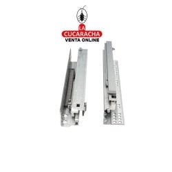 GUIA METALICA CAJONES EXTRACCION TOTAL APERTURA PRESION AUTOCIERRE SUAVE MODELO 45.