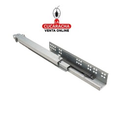 GUIA METALICA CAJONES EXTRACCION TOTAL APERTURA PRESION AUTOCIERRE SUAVE MODELO 45.