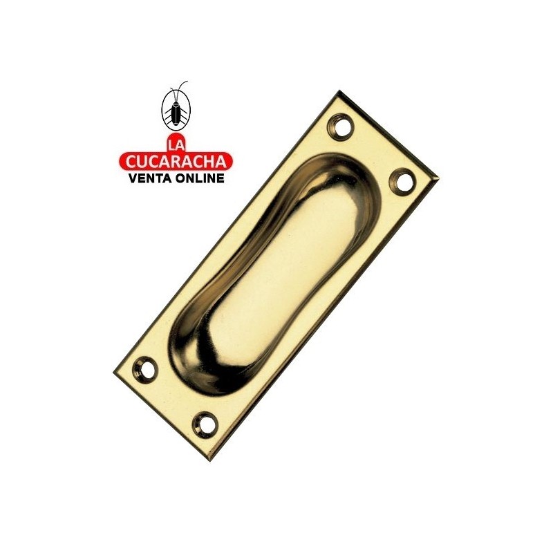 TIRADOR DE ACERO EMBUTIR PARA PUERTAS CORREDERAS DE MUEBLE MODELO 1.