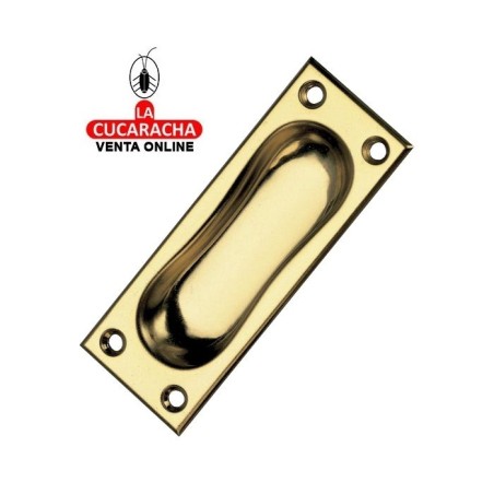 TIRADOR DE ACERO EMBUTIR PARA PUERTAS CORREDERAS DE MUEBLE MODELO 1.