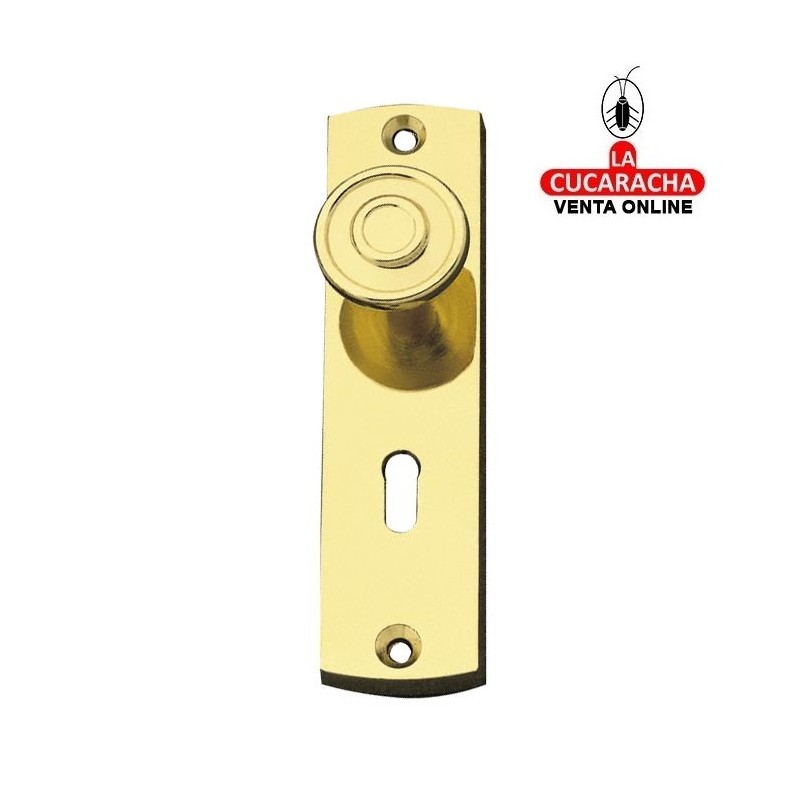 ESCUDO TIRADOR DE ZAMAK CON BOCALLAVE PARA ARMARIOS MODELO 18.