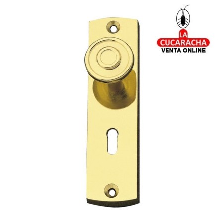 ESCUDO TIRADOR DE ZAMAK CON BOCALLAVE PARA ARMARIOS MODELO 18.
