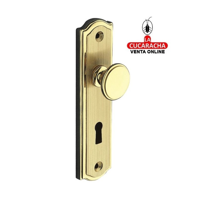 ESCUDO TIRADOR DE LATON CON BOCALLAVE PARA ARMARIOS MODELO 20.