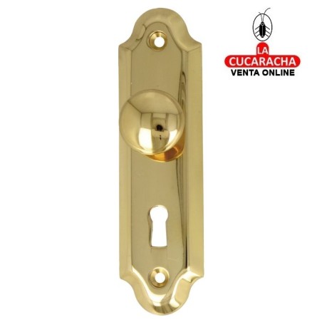 ESCUDO TIRADOR DE LATON CON BOCALLAVE PARA ARMARIOS MODELO 25.