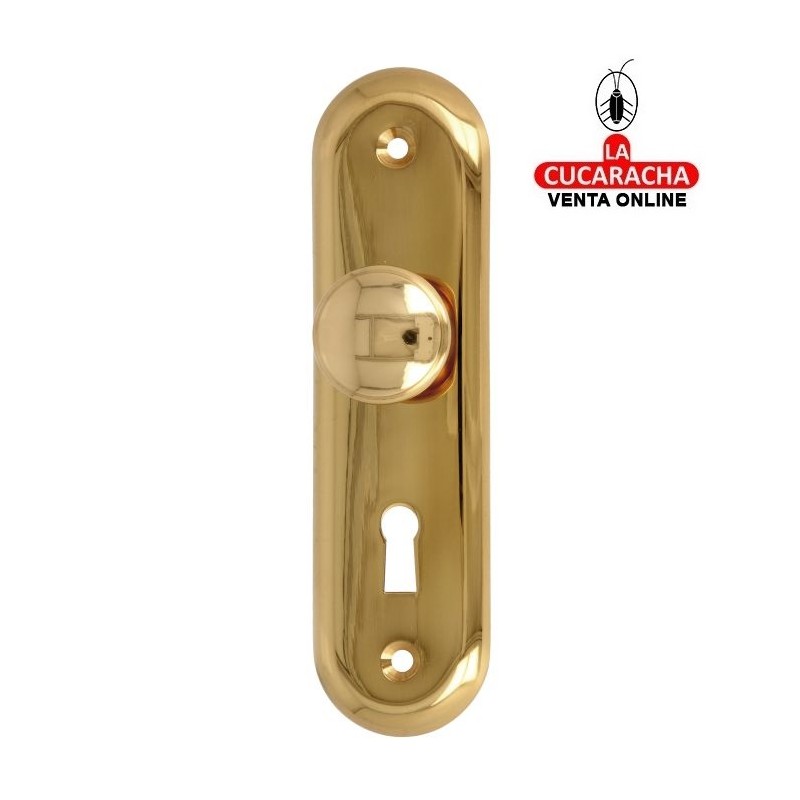 ESCUDO TIRADOR DE LATON CON BOCALLAVE PARA ARMARIOS MODELO 26.
