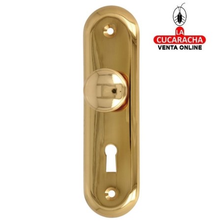 ESCUDO TIRADOR DE LATON CON BOCALLAVE PARA ARMARIOS MODELO 26.