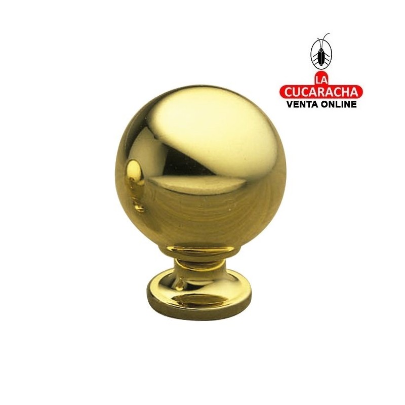 POMO DE LATON PARA MUEBLE PULIDO BARNIZADO MODELO 330.