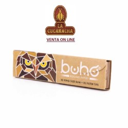 CAJA 24-LIBRO 32 HOJAS + 32 TIPS PAPEL LIAR buho NATURA KING SIZE SLIM.