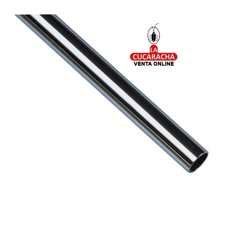 TUBO HIERRO REDONDO 12X0.7MM PARA ARMARIO-CROMADO BRILLO-MODELO 5.