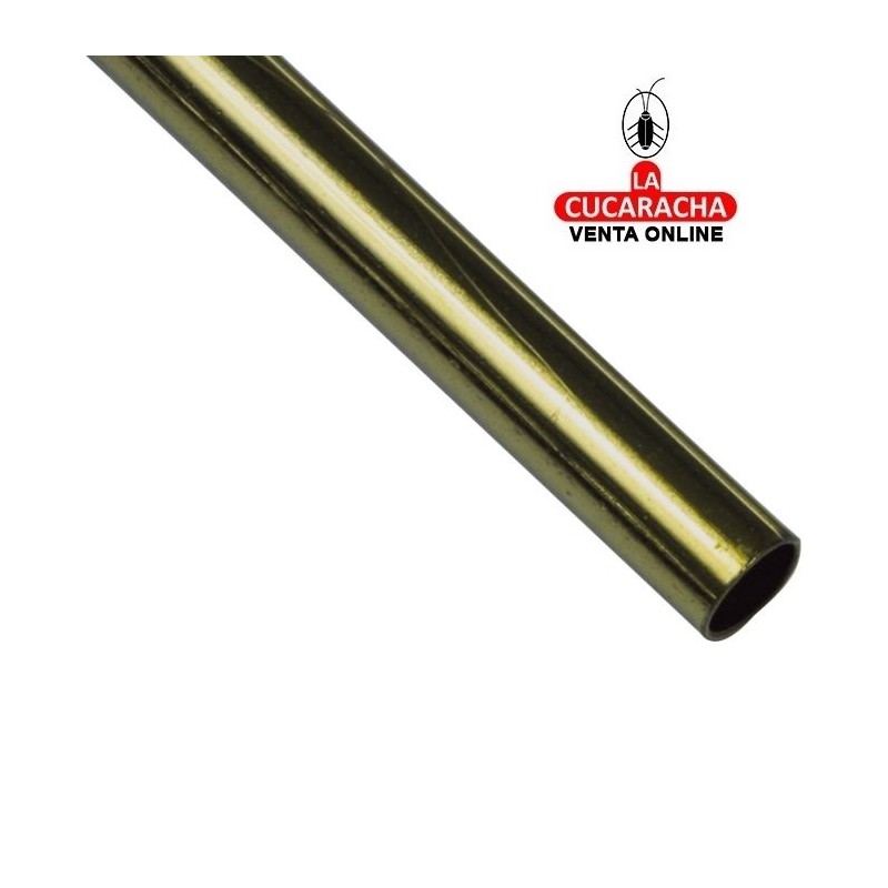 TUBO HIERRO REDONDO 12X0.7MM PARA ARMARIO-LATONADO BARNIZADO-MODELO 5.