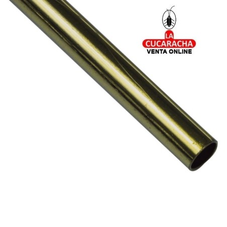TUBO ACERO REDONDO 16X0.8MM PARA ARMARIO-LATONADO BARNIZADO-MODELO 6.