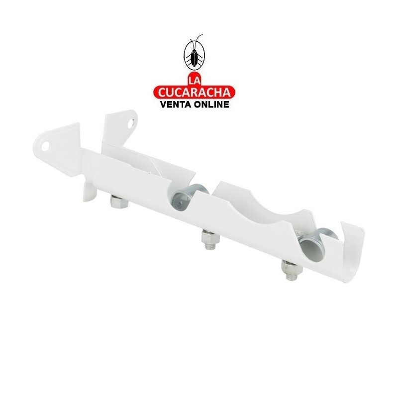 BOLSA 2-SOPORTE ACERO BARRA ARMARIO EXTENSIBLE DOBLE DE TECHO PARA TUBO DE ø 12 mm. MODELO 34.