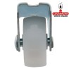 RUEDA NYLON BLANCO SOPORTE FIJO ACERO CINCADO MOBILIARIO OFICINA MODELO 1302.