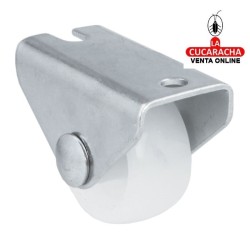 RUEDA NYLON BLANCO SOPORTE FIJO ACERO CINCADO MOBILIARIO OFICINA MODELO 1302.