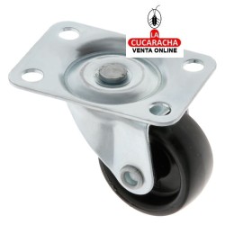 RUEDA NYLON NEGRO PLETINA...