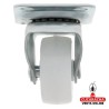 RUEDA NYLON BLANCO PLETINA GIRATORIA ACERO CINCADO PARA MOBILIARIO MODELO 1310.