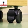 RUEDA NYLON NEGRO BANDA POLIURETANO GRIS PLETINA Y FRENO MOBILIARIO OFICINA MODELO 1506.
