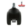 RUEDA NYLON NEGRO BANDA POLIURETANO GRIS EJE ROSCADO Y FRENO MOBILIARIO OFICINA MODELO 1507.