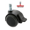 RUEDA NYLON NEGRO BANDA POLIURETANO GRIS ESPIGA Y FRENO MOBILIARIO OFICINA MODELO 1508.