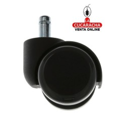RUEDA NYLON NEGRO BANDA POLIURETANO GRIS ESPIGA Y COLLAR MOBILIARIO OFICINA MODELO 1509.