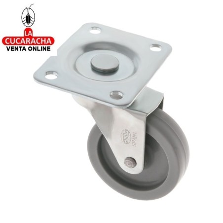 RUEDA NYLON CON PLETINA Y RODAMIENTOS MODELO 2500.