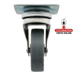 RUEDA NYLON CON PLETINA Y RODAMIENTOS MODELO 2500.