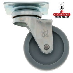 RUEDA NYLON CON PLETINA Y RODAMIENTOS MODELO 2500.