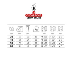 RUEDA NYLON CON PLETINA Y RODAMIENTOS MODELO 2500.