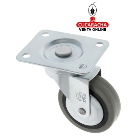 RUEDA GOMA BORRACHA CON PLETINA MODELO 2502.