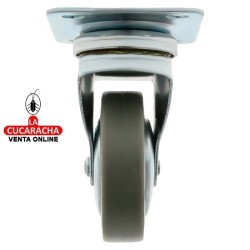 RUEDA GOMA BORRACHA CON PLETINA MODELO 2502.