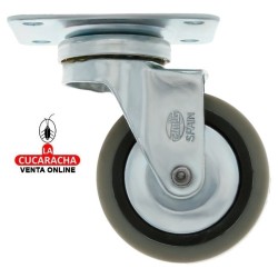 RUEDA GOMA BORRACHA CON PLETINA MODELO 2502.