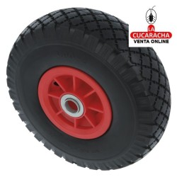 RUEDA INPINCHABLE NUCLEO TERMOPLASTICO ROJO MODELO 2590.
