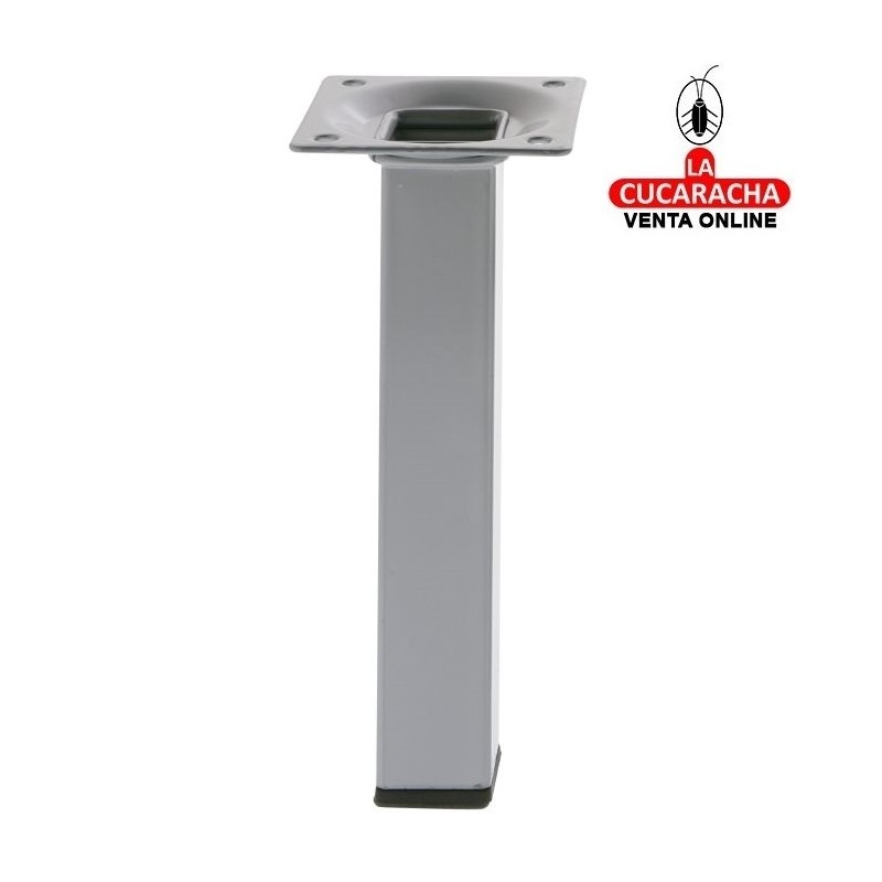 BLISTER PATA DE MESA ACERO CUADRADA PLATA MODELO 3.