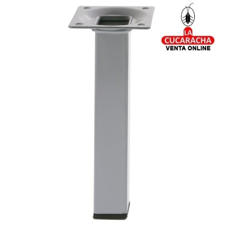 BLISTER PATA DE MESA ACERO CUADRADA PLATA MODELO 3.