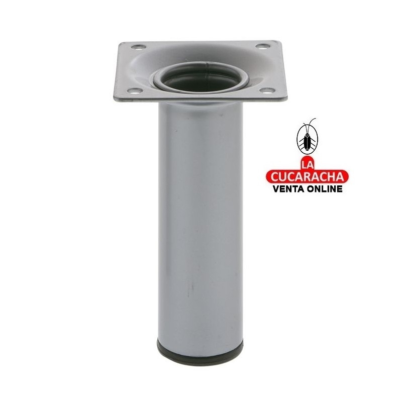 BLISTER PATA DE MESA ACERO REDONDA PLATA MODELO 4.