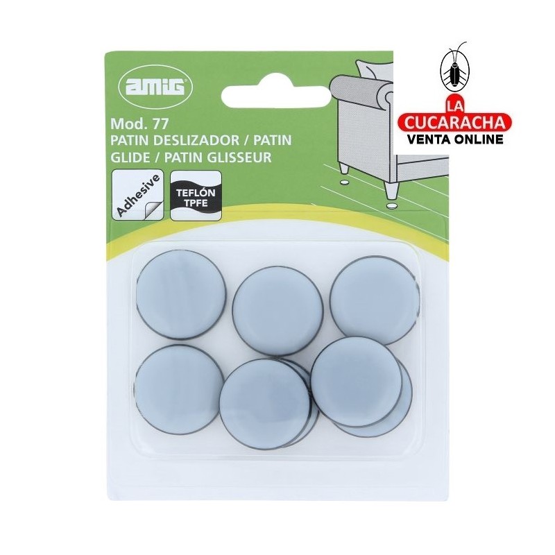 BLISTER-PROTECTOR ADHESIVO DE TEFLON BASE PATAS MUEBLE MODELO 77.