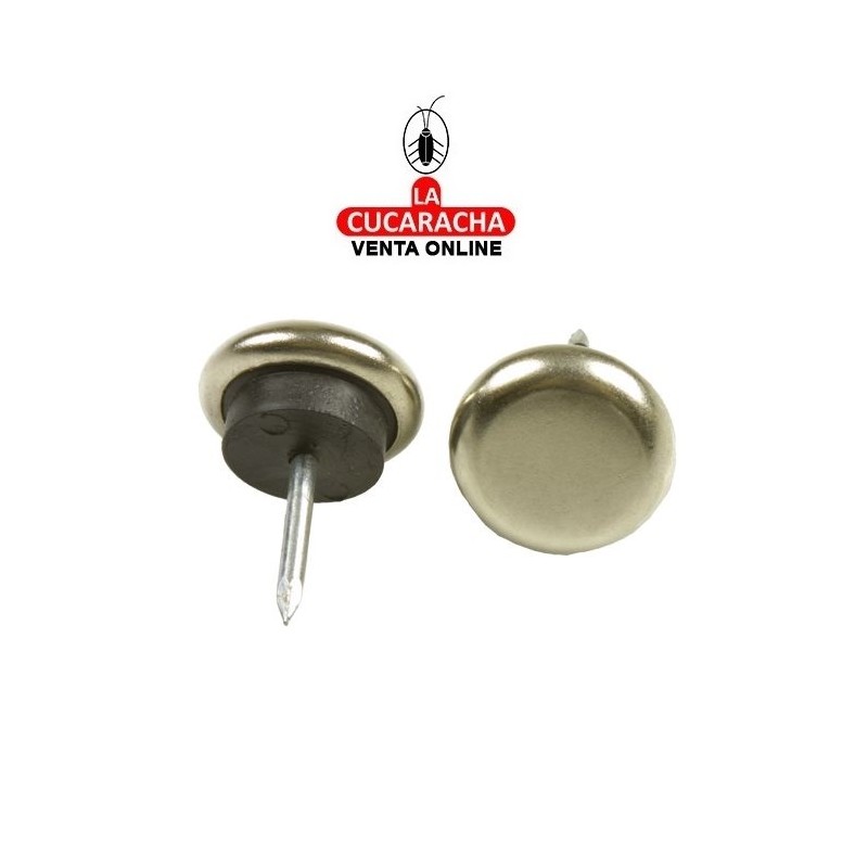 PROTECTOR DE PATAS ZAMAK NIQUELADO CON CLAVO MODELO 60.